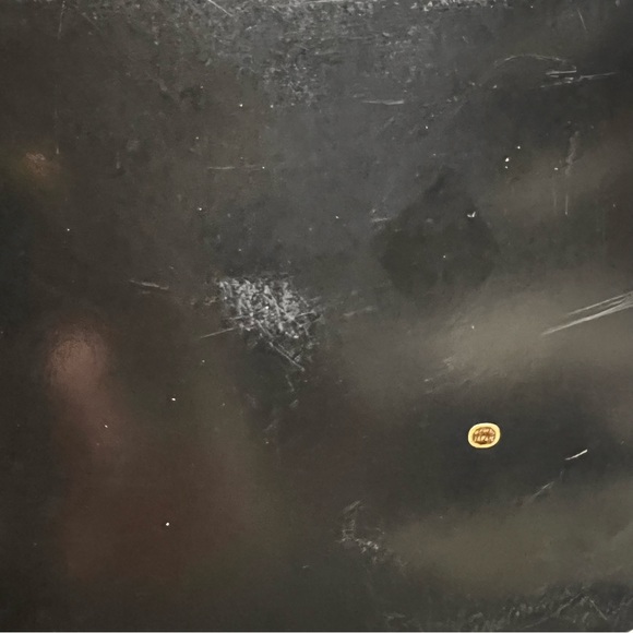 Toyo Black Plastic Tray w/ Red Flower Graphics Gold Trim Asian Faux Lacquerware - Picture 9 of 10